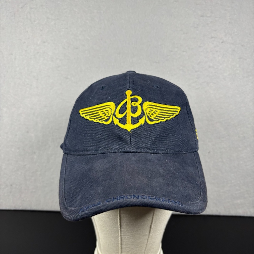Breitling Swiss Chronograph Watches Since 1884 Strapback Ball Cap Blue Yellow OS